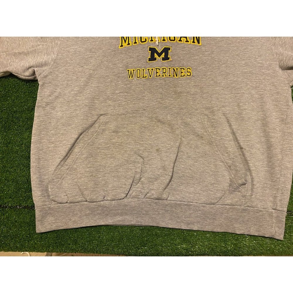 Vintage Cadre Athletic Michigan Wolverines arch hoodie sweatshirt XXL XL gray - Picture 6 of 13
